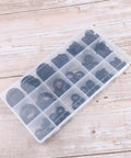 Heavy Duty Black Rubber Gasket Kit 125 Piece Set With Plastic Box Heat Resistant Seals For Hoses Faucets Windows And Cars Replacement Grommet Ring Kit For Worn Or Broken Seals in plastic box