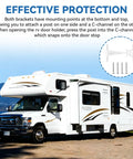 Heavy Duty RV Door Holder Clip Keeps Camper Entry Door Open In Windy Weather Wind Resistant 3 Inch White Door Catch
