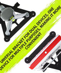 Leveling And Alignment Stand For Golf Launch Monitors Pro Grade Metal Build With Precise Adjustable Feet on universal bracket