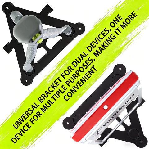Leveling And Alignment Stand For Golf Launch Monitors Pro Grade Metal Build With Precise Adjustable Feet on universal bracket