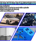 Car, motorcycle, column, and plastic part showcasing wide applications for 10-Piece Stainless Steel Welding Mesh Kit For Thermoplastic Repair.