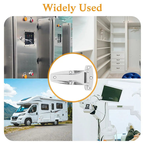 T Strap Hinge Zinc Alloy 14cm 5.5 Inch Replacement for Toolbox Car Door and Carriage Compartment Low Noise Soft Close 