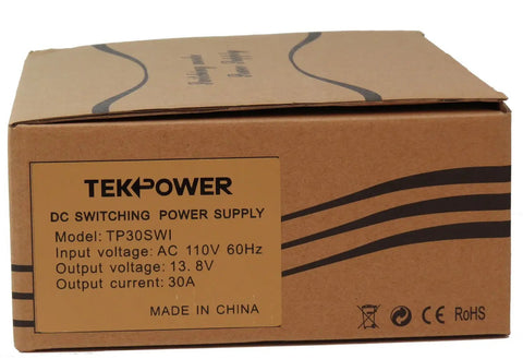 Box of 30 Amp 13.8 Volt DC Power Supply For Ham And CB Radios With Analog Display High Current Output Fused Design