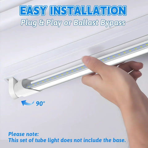 Lit 3Ft LED Tube Light 14W 30W Equivalent Daylight 5000K 1600LM T8 T10 T12 Replacement being installed