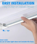 Easy installation of 2Ft LED Tube Light Type B Replacement Bulbs 4 Pack T8 T10 T12 10W 24W Equivalent 5000K Daylight 1120 Lumens