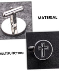 Cross Pattern Cufflinks For Men Elegant Shirt Fasteners For Formal Wear And Casual Outfits Perfect For Weddings And Special Occasions