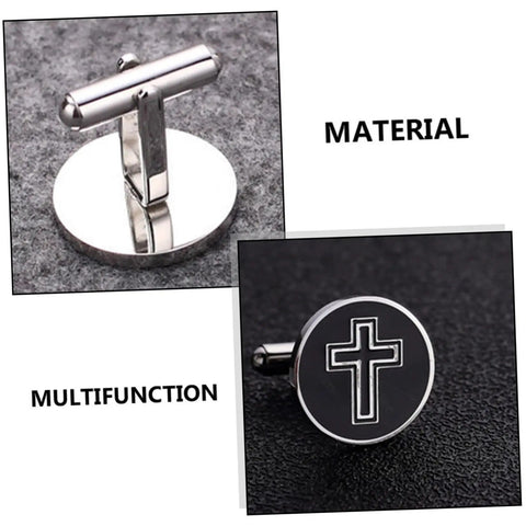 Cross Pattern Cufflinks For Men Elegant Shirt Fasteners For Formal Wear And Casual Outfits Perfect For Weddings And Special Occasions