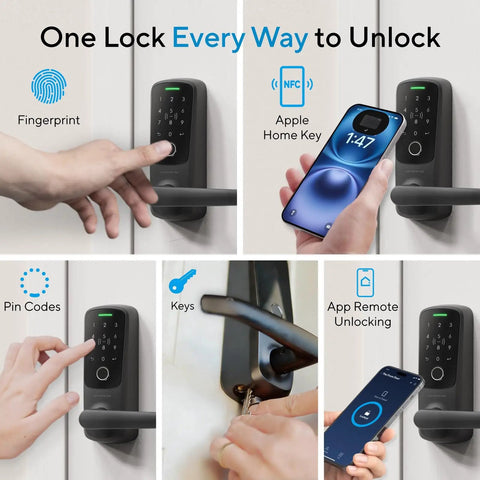 Latch Five Pro Wifi Smart Lock With Apple Home Key And Android Nfc Access For Keyless Entry Fingerprint Scanner Matter Compatible Voice Control Deadbolt Upgrade That Brings Heckin Secure Vibes And Offers No Sweat Setup For Every Modern Home