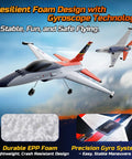 F16 Style RC Airplane With 4 Channel Control And 6 Axis Gyro Stabilizer Ready To Fly EPP Glider in sky, focus on durability and gyro system.