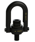 Safety Engineered Swivel Hoist Ring Alloy Steel With Black Oxide Finish G Thread Size 1/2-13 2500 Lb Working Load Limit