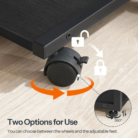 Under Desk CPU Stand With Charging Station Two Tier Mobile Computer Tower Cart With Lockable Wheels That Fits Most Desktops