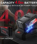 Beast Of A 20V Max Brushless Cordless Impact Driver Kit 4.0Ah battery with charger and indicator lights, for metal and wood projects