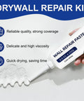 Efficient Drywall Repair Kit With Scraper And Nozzle Extenders Two 250g Wall Repair Paste Tubes in use on wall surface