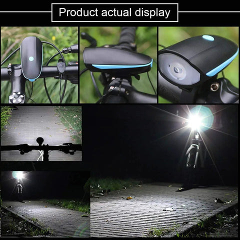 All In One Bike Light With Horn And Bell For Night Rides On Bikes Electric Scooters And Kids 140 Decibel Siren Three Lighting Modes Two In One Safety Pack