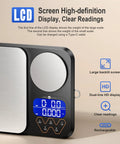 Dual Platform Kitchen Scale With 0.01g Precision And 5Kg Capacity Rechargeable Digital Scale for grams and ounces, LCD display.