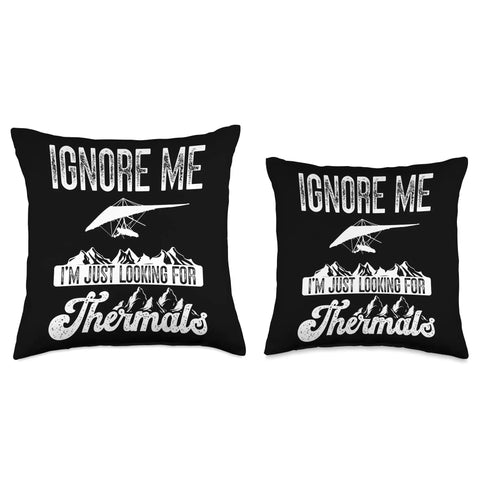 Hang Gliding Pilot Throw Pillow For Soaring Adventure Lovers And Flight Fans Capturing The Thrill Of The Skies Freedom Of Gliding
