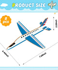 8 Pack Wooden Airplane Kits With Balsa Wood Model Planes For DIY Paint Craft Projects dimensions 7.68x6.46x2.33 inches