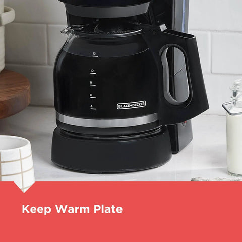 12 Cup Coffee Maker With Vortex Technology And Sneak A Cup Pause No Mess Pour Easy On Off Switch Non Drip Carafe