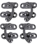 Swing Arm Hook Latches For Suitcases, Dollhouses, Jewelry Boxes And Bird Houses, set of four durable metal closures