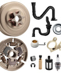 0.325 Inch 7 Tooth Spur Sprocket Clutch Drum Kit With Oil Pump, Fuel Filter, Oil Hose Line, for MS231 MS231C Chainsaw