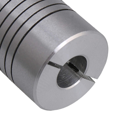 BQLZR 5x8mm CNC stepper motor shaft coupler; silver split flexible metal connector for 5–8 mm shafts.