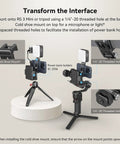 Bangin Universal Phone Holder Mount With Cold Shoe And Quick Release Clamp Rock Steady For Professional Cameras And Heavy Duty Tripods setup with cold shoe mount and tripod.