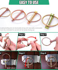 12 Pack Gold Zinc Plated Lynch Pins With Ring, Assorted 1/4, 3/16, 5/16, 7/16 Inch Quick Pins, heavy duty self-locking usage
