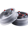 Aluminum drums from 7Foot Garage Door Torsion Spring Kit With Heavy Duty Cables And Aluminum Drums For Extension Systems Center Bracket Included EZ Set And Torque Master Compatible Ideal For Residential Or Commercial Use