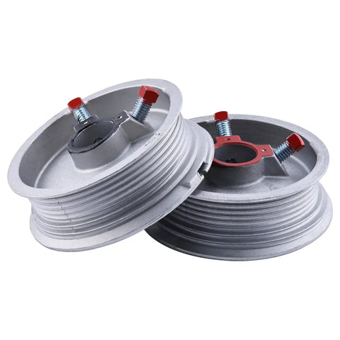 Aluminum drums from 7Foot Garage Door Torsion Spring Kit With Heavy Duty Cables And Aluminum Drums For Extension Systems Center Bracket Included EZ Set And Torque Master Compatible Ideal For Residential Or Commercial Use