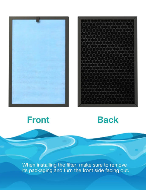 Must Have HP8 True HEPA Replacement Filter For HP8 Air Purifier SP-HP8-RF front and back sides shown