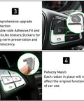 Mercedes Steering Wheel Button Covers Kit 12Pcs Chromed Silver Inner Decoration installation and fitment detail