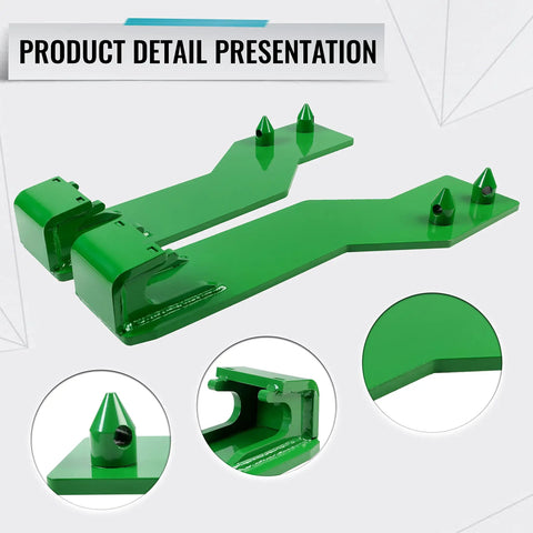 Green Heavy Duty Steel Quick Tach Weld On Mounting Brackets For Tractor Loaders Top Pin Fits H120 D120 210 200x 200cx 300cx 300x