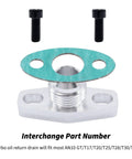 AN10 Turbo Oil Return Drain Flange Adapter Kit For Garrett GT28 GT30 GT35 T25 Turbos Billet Aluminum, gasket, and bolts