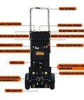 Image of Heavy Duty Electric Stair Climbing Hand Truck With Brushless Motor And Stepless Speed Control showing features and buttons.