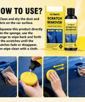 No Sweat Car Scratch Remover Quick Fix Paste For Shallow And Deep Auto Scratches Treats All Paint Colors in use instructions.