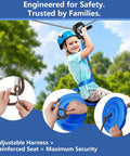 Child using 160Ft Backyard Zip Line Kit For Kids And Adults Up To 360 Lbs With Removable Trolley Thickened Seat Safety Harness Quick Tighten Tools