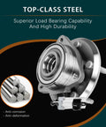 Go-To Front Wheel Bearing And Hub Assembly Set For 2007-2009 Chevy Equinox, 2012-2015 Captiva Sport, close-up view, top-class steel.