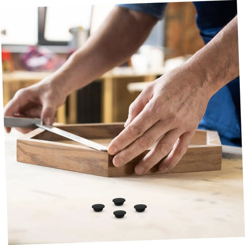Get This Sweet Silicone Screw Plug Kit With A Cool Slot Design For Furniture And Cabinets And Ensure It Stays Put While Adding Style To Home Decor Today. Black silicone screw hole plugs on wooden furniture