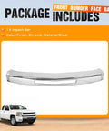 ECOTRIC chrome steel front bumper impact bar for 2007–2013 Chevy Silverado pickup