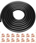 10 Ft Quarter Inch ID Fuel Line Hose Kit With 20 Clamps For Small Gas And Diesel Engines Generators And Powersports, shown coiled