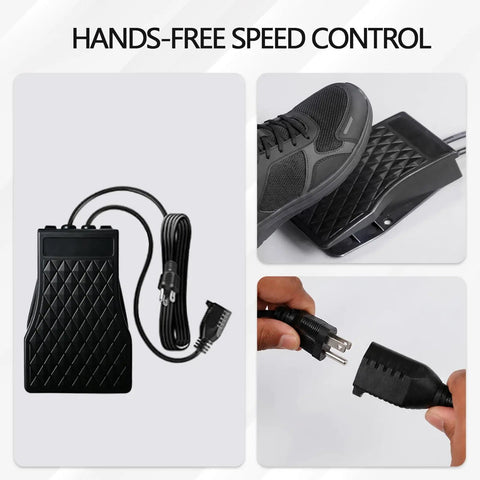 Hands-free speed control foot pedal for Beast 1200W Flex Shaft Rotary Tool With 30000 RPM Variable Speed, 46 Piece Accessory Kit.