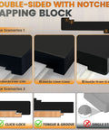 Universal Floor Installation Kit For Laminate And Vinyl Flooring With Tapping Block Double Sided Notches and Usage Scenarios