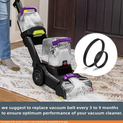 Vacuum cleaner on carpet with Replacement Belt Set For PowerForce PowerBrush Pet XL 3071 And TurboClean DualPro Pet 3067 inset