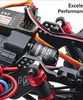 Close-up of 1212Pro 3500KV Brushless RC Motor for 1/18 and 1/24 Crawlers in action, showcasing wiring and components.