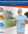 Man jogging with Hydrogen Water Bottle Generator With Lab Tested Output Up To 3310 PPB, SPE PEM Technology, Premium Borosilicate Glass