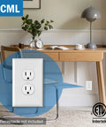 Mega Wide One Gang White Electrical Outlet Wall Plates 6 Pack in a modern setting, designed for durable drywall protection.