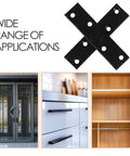 Hidden Full Rotation Stainless Steel Invisible Pivot Door Hinge For Wooden Doors Matte Black Finish shown on various surfaces