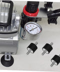 Heavy Duty Rubber Vibration Reduction Mounts For Equipment, Shock Absorber Isolators For Fitness Gear, HVAC Units, Bicycles And Air Compressors, Built Tough To Damp Vibration And Prevent Deformation, black threaded rubber mount close-up