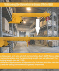 Badass Job Site Beast 6600lb Forklift Mobile Crane with 12ft Telescopic Jib Boom showcasing adjustable jib length.