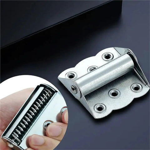 Heavy Duty Stainless Steel Butterfly Hinge Set With Automatic Soft Close Springs for cabinets, showing spring detail